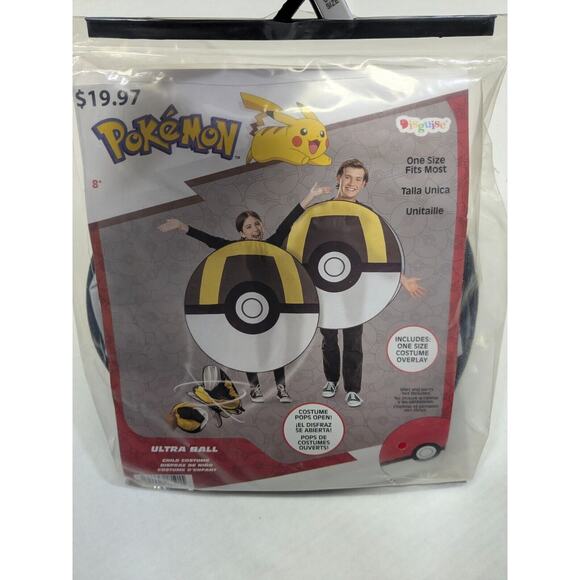 Official Pokemon Ultra Ball Costume 14+ Fancy Dress Up Halloween Cosplay Kit - Picture 2 of 5